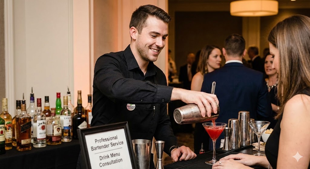 Bartender mixing a cocktail